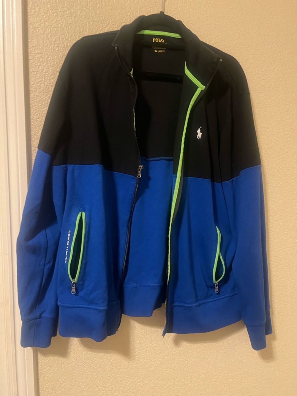 Polo by Ralph Lauren Black Performance Shirt with Lime Accent
